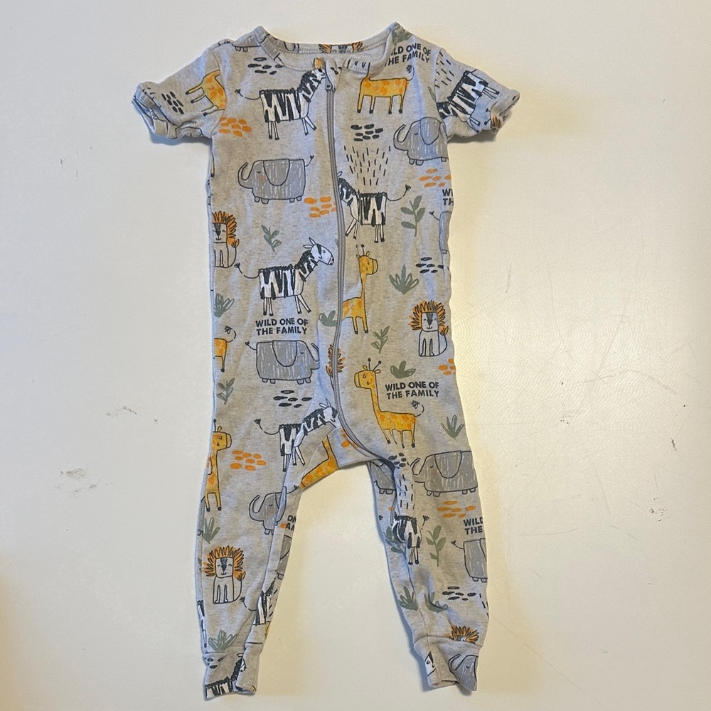 The Children's Place Gray Animal Print One-Piece